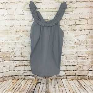 J Crew Gray Cotton Top Size 10